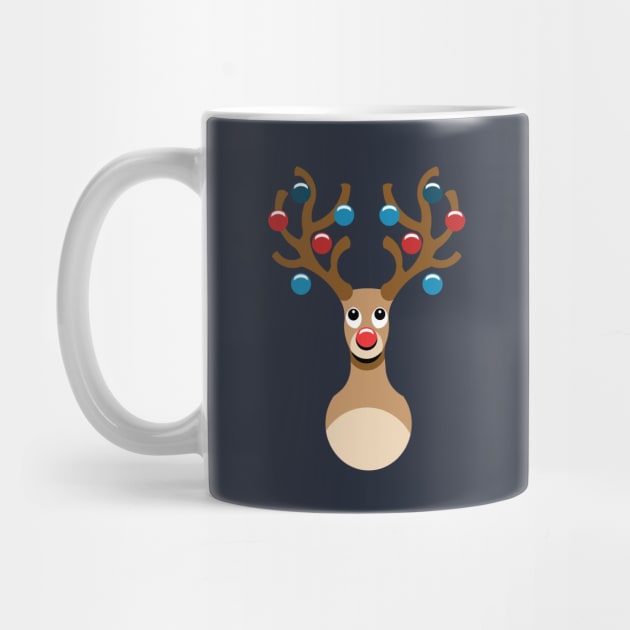 Cute Rudolph Reindeer Xmas tree by atomguy